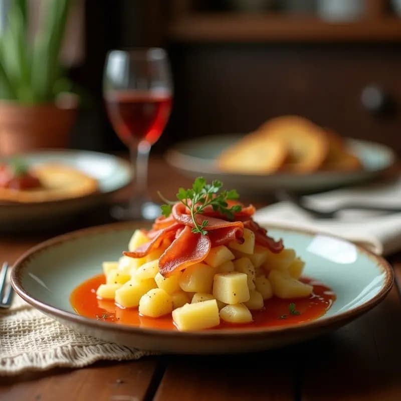 Papa a la Huancaína con Jamón Serrano y Aceitunas: Receta Peruana Contundente