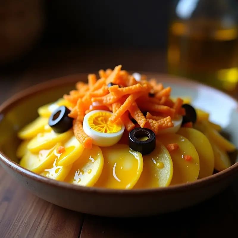 Papa a la Huancaína con Topping de Doritos y Aceitunas: Fusion Peruana de lo Más Indulgente