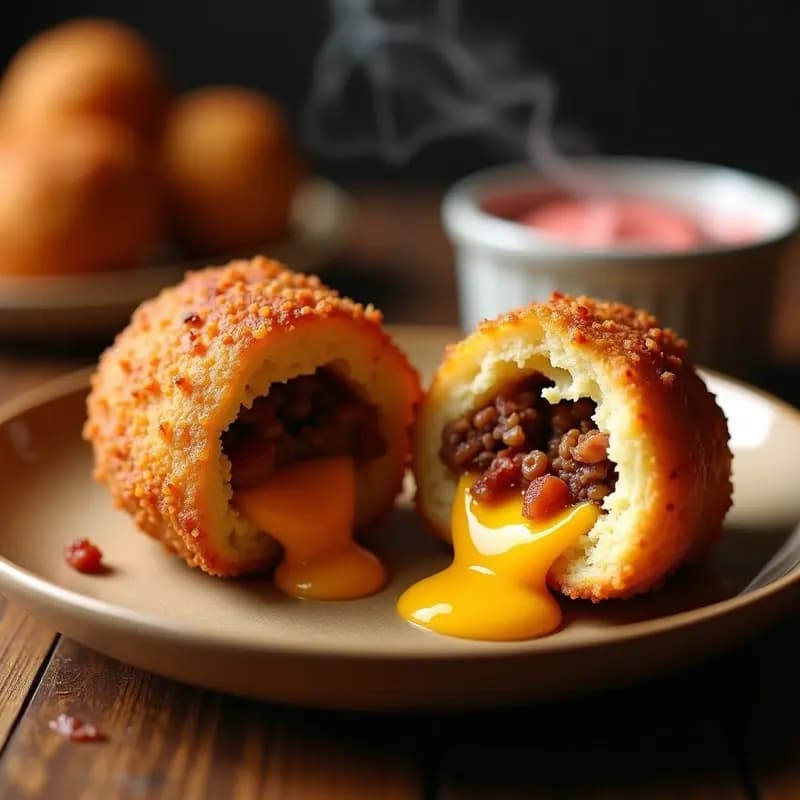 Papa Rellena de Carne, Queso y Bacon, Empanizada y Frita: Receta Colombiana Reinventada