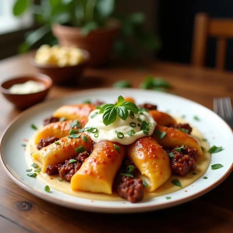 Papa Rellena de Carne Molida, Queso y Champiñones: Receta Peruana Reconfortante