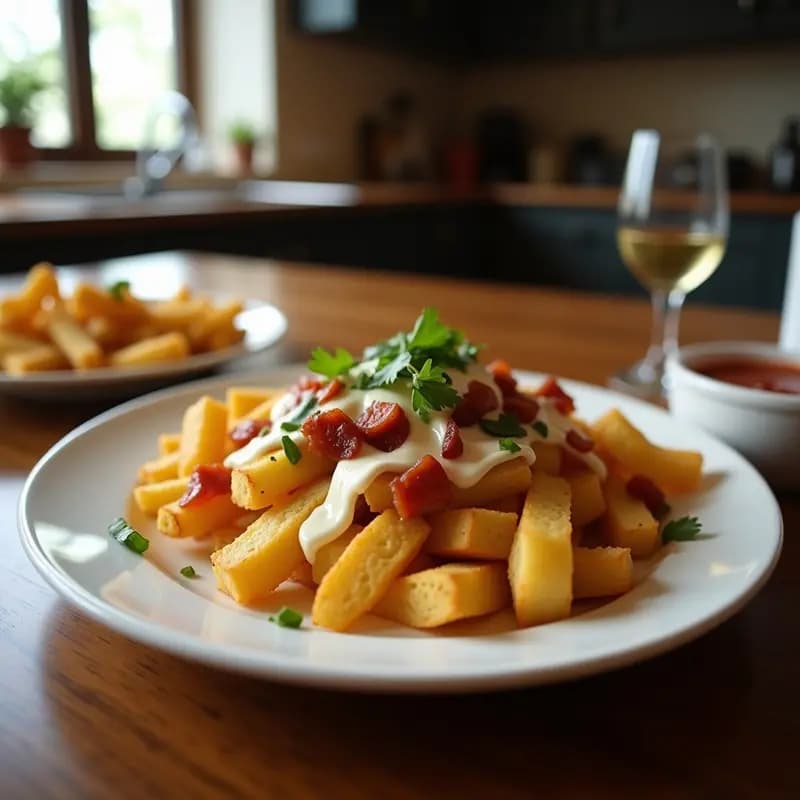 Papas Fritas con Queso Fundido, Bacon, Jalapeños y Salsa Ranch: El Acompañante Perfecto para tus Peores Antojos