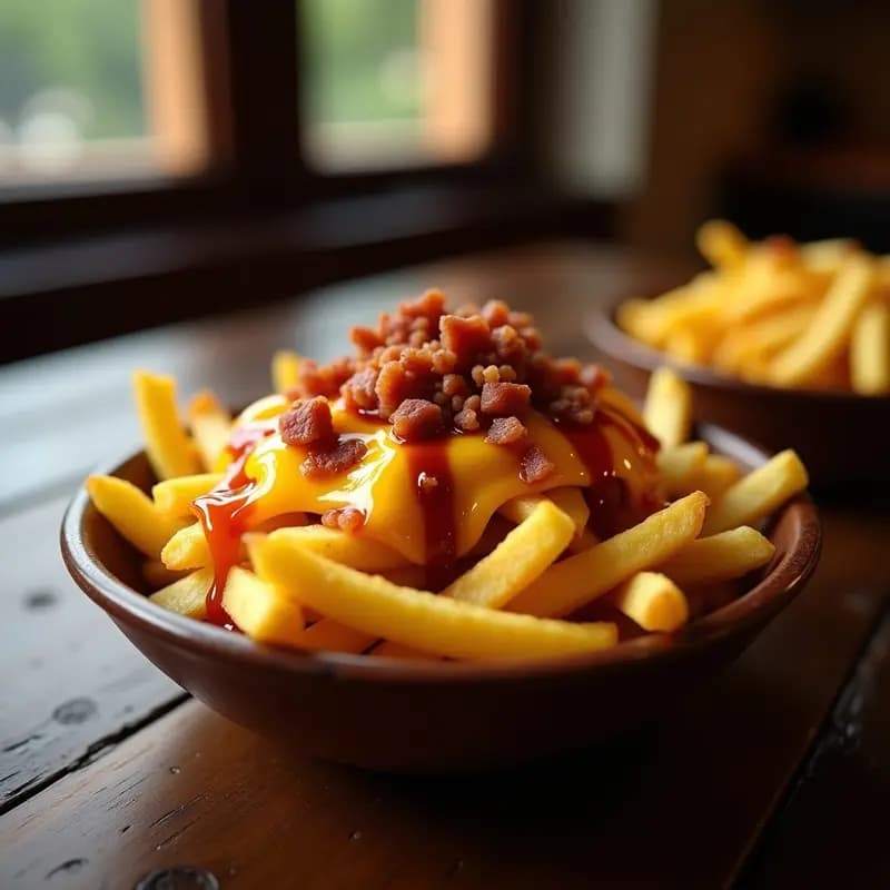 Papas Fritas con Queso Derretido y Tocino Crujiente: El Acompañante Perfecto para Cualquier Ocación