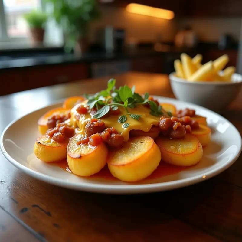 Papas Fritas con Queso Fundido, Chorizo y Jalapeños: Receta de Bar para Casa