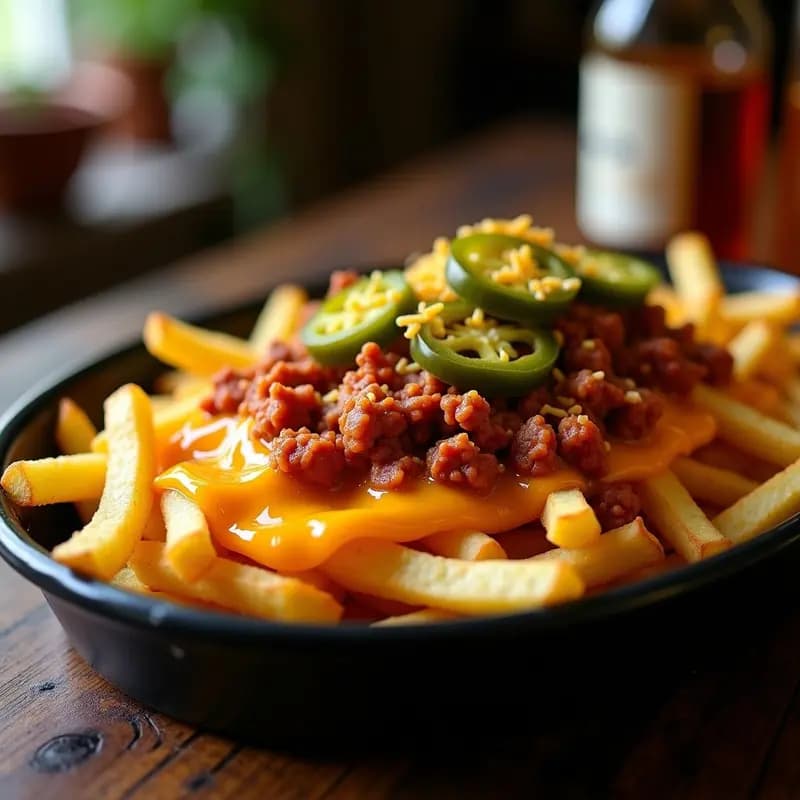 Papas Fritas con Queso Nacho, Jalapeños y Chorizo Desmenuzado: El Aperitivo que Todos Piden en una Fiesta