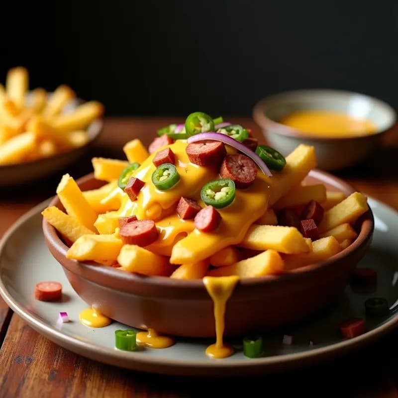 Papitas Fritas con Queso Nacho, Jalapeños y Chorizo: El Acompañamiento Perfecto para el Sofá