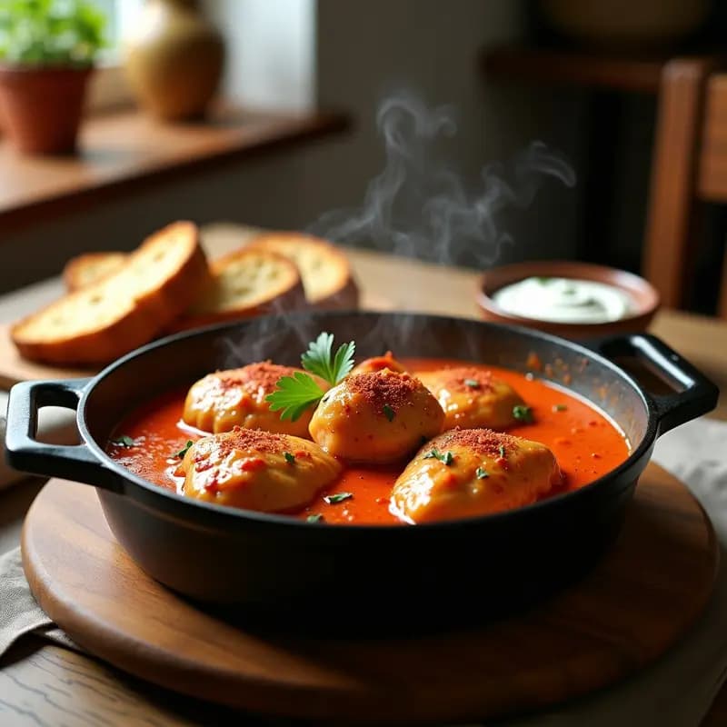 Paprika de Pollo al Estilo Húngaro con Nata Agridulce: Receta de Abuela