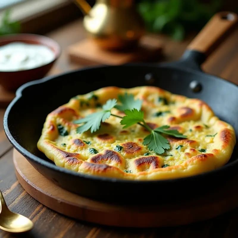 Paraathas de Espinacas y Queso Paneer: Desayuno Indio en 15 Minutos con Masa Integral