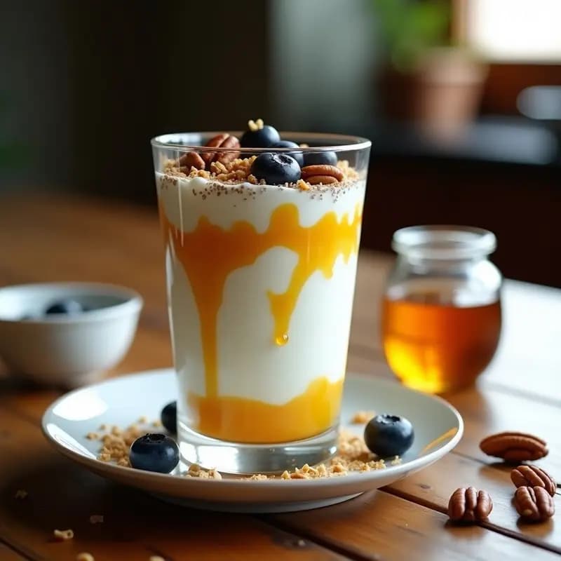 Parfait de Yogur Griego con Miel y Nueces: Desayuno Proteico y Energético en 5 Minutos