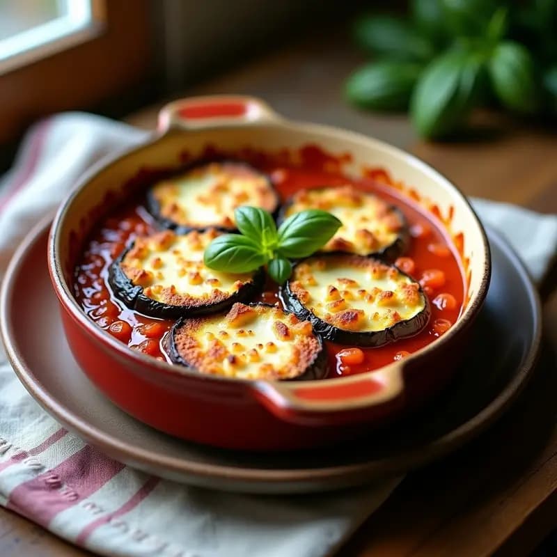 Parmigiana de Berenjena y Calabacín con Queso de Almendras: Láminas Italianas Veganas y Sin Lactosa