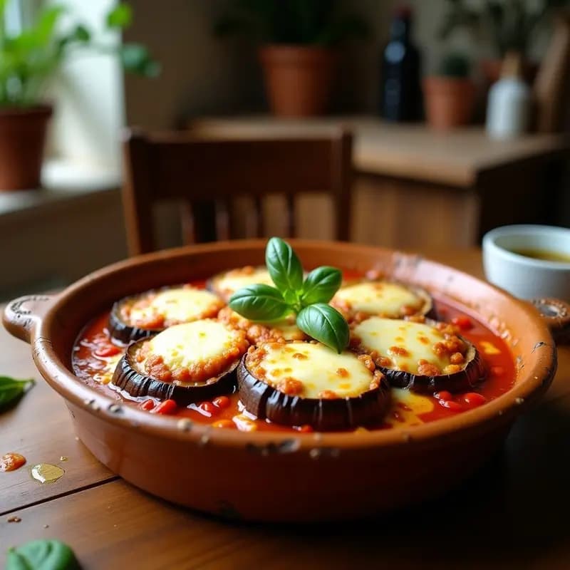 Parmigiana de Berenjena y Hongos Portobello: Receta Italiana Sin Carne y Baja en Carbohidratos