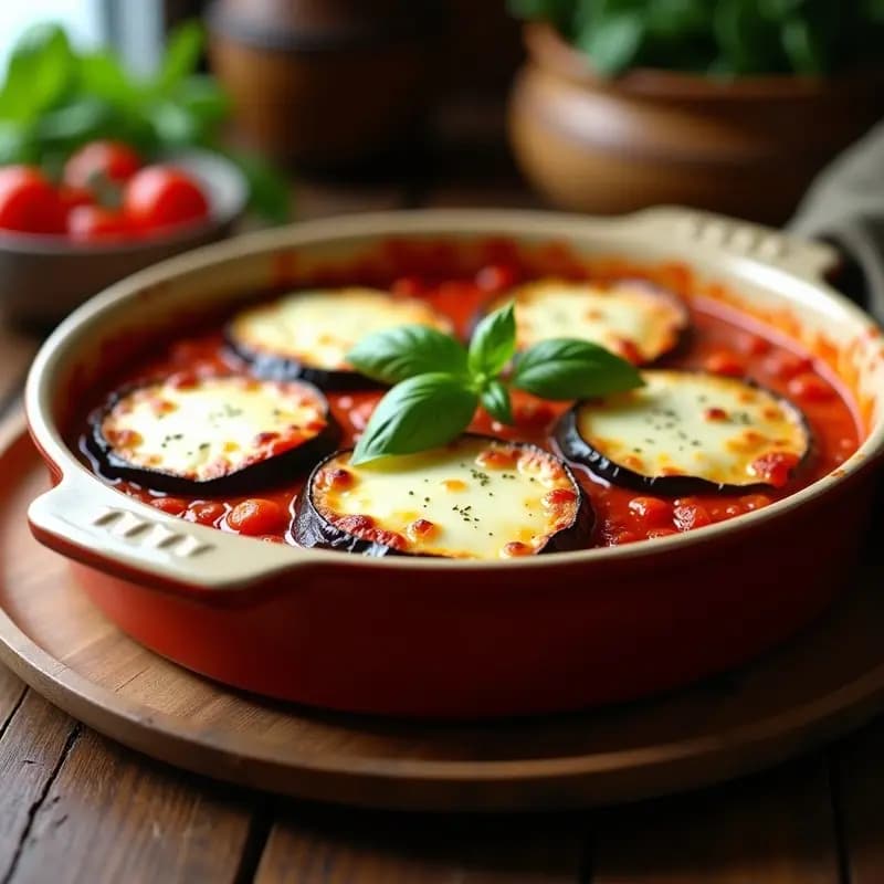 Parmigiana de Berenjena con Queso de Búfala: Receta Italiana Sin Gluten en Horno