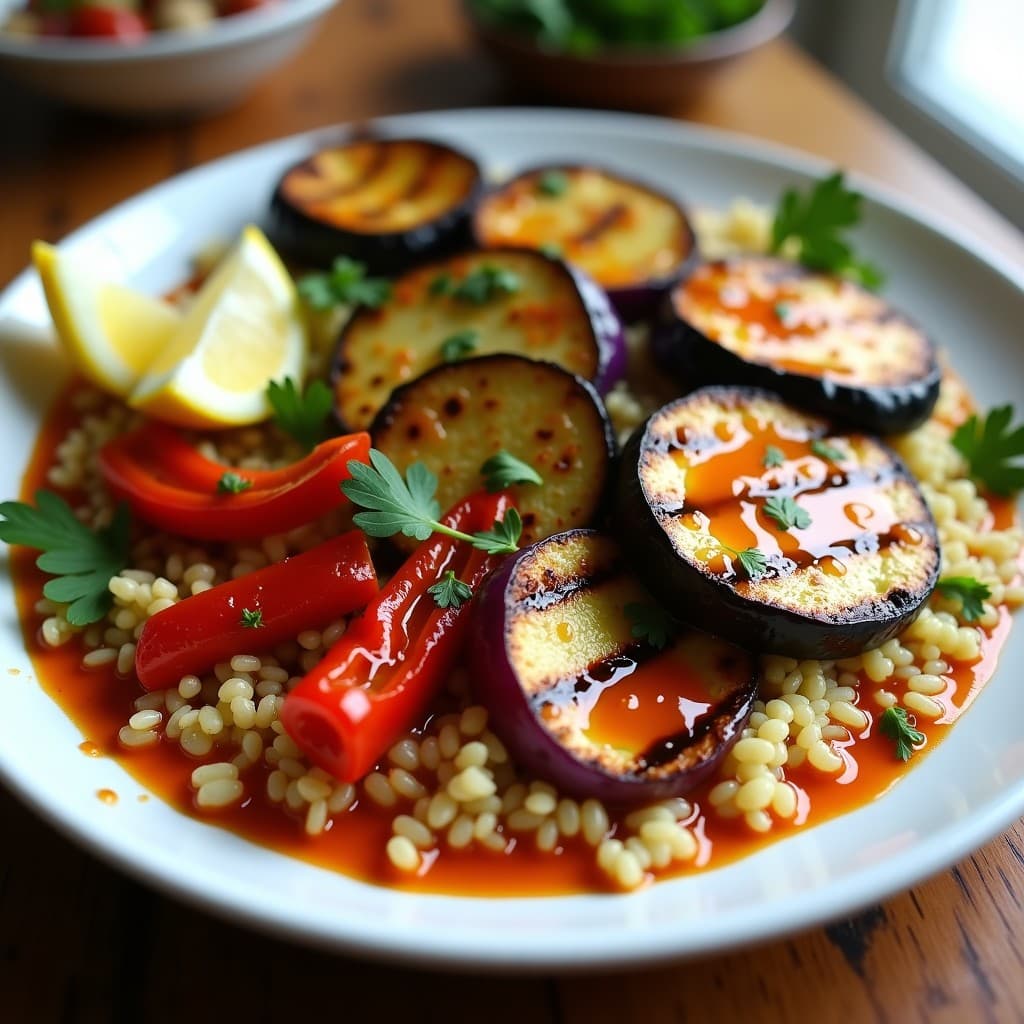 Parrillada de Verduras con Salsa Romesco y Quinoa: Receta Vegana en Airfryer