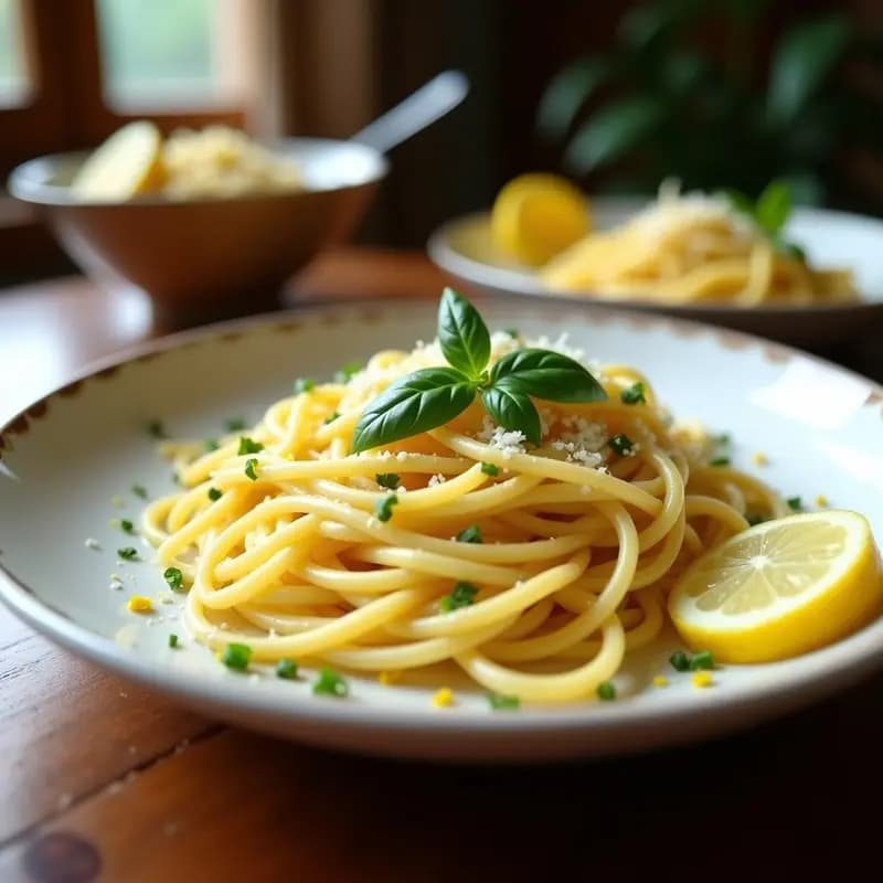 Pasta al Limone Italiana: Fideos con Crema de Limón y Queso Parmesano en 15 Minutos
