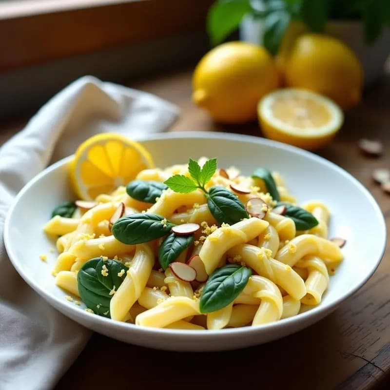 Pasta al Limone con Ralladura de Limón Siciliano: Receta Italiana Vegana y Sin Lácteos