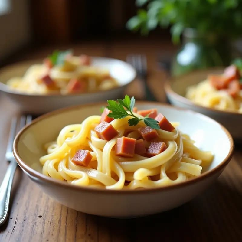 Pasta Alfreda de Coliflor con Jamón Serrano: Receta Italiana Keto y Sin Lactosa