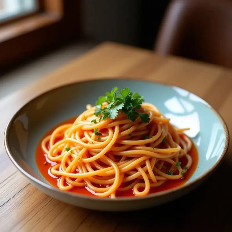 Pasta de Algas Wakame y Calamar: Receta Coreana Express con Salsa de Gochujang