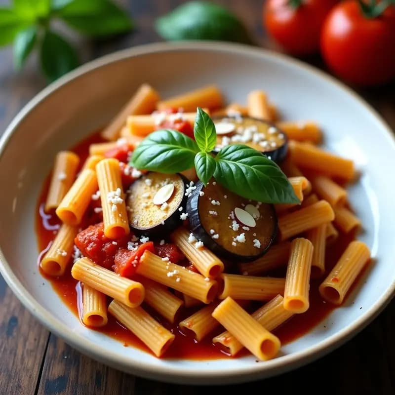 Pasta alla Norma con Albahaca Fresca: Receta Siciliana Tradicional en 20 Minutos