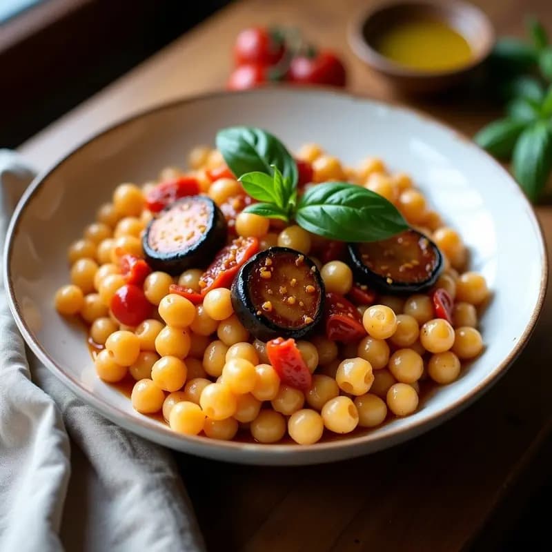 Pasta alla Normanna con Berenjena: Receta Siciliana Sin Gluten y Vegana