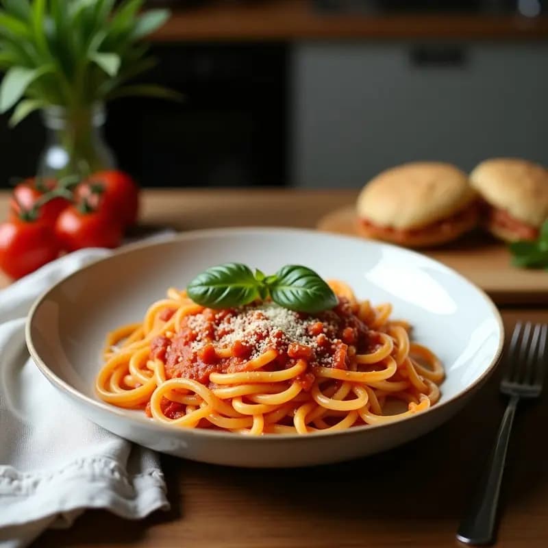 Pasta All’Amatriciana con Espaguetis de Lentejas: Receta Italiana Keto y Alta en Proteína en 25 Minutos