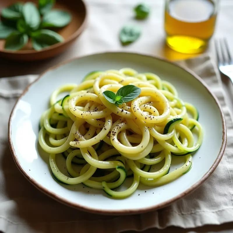Pasta Cacio e Pepe con Espaguetis de Calabacín: Receta Italiana Keto y Sin Lactosa
