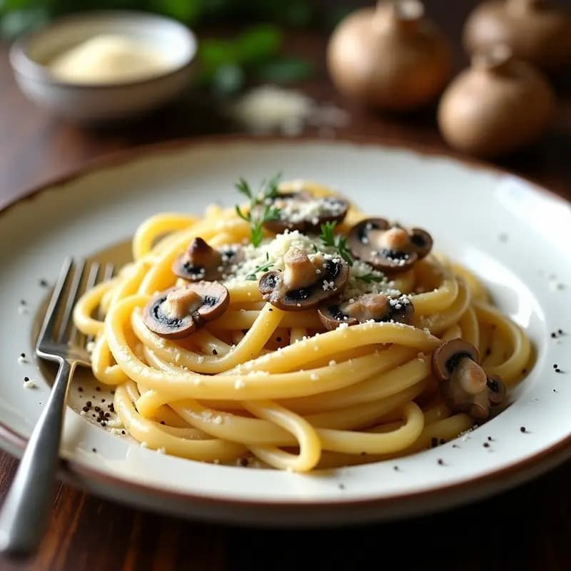 Pasta Cacio e Pepe con Hongos Porcini: Receta Italiana Cremosa y Sin Nata en 20 Minutos