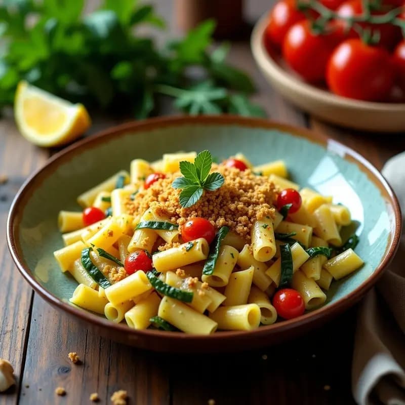 Pasta Caco e Ovo Sardina con Algas y Pan Rallado: Receta Tradicional de Cerdeña
