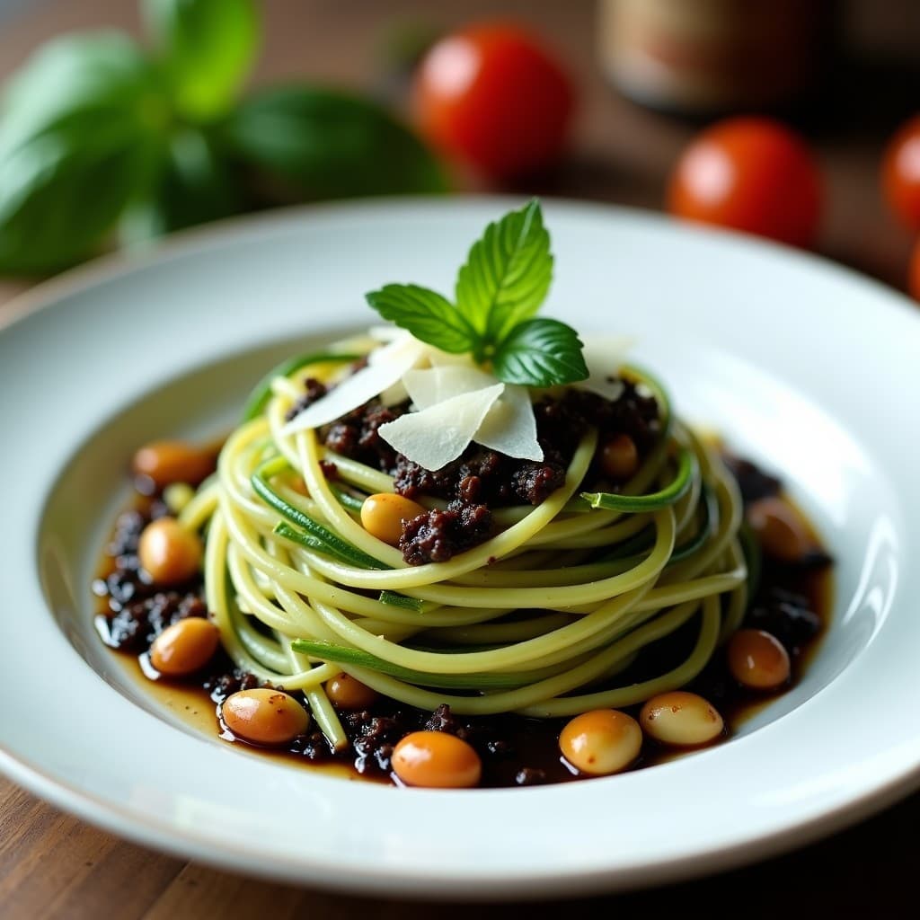 Pasta de Calabacín y Ajo Negro: Receta Keto en Thermomix con Toque Italiano
