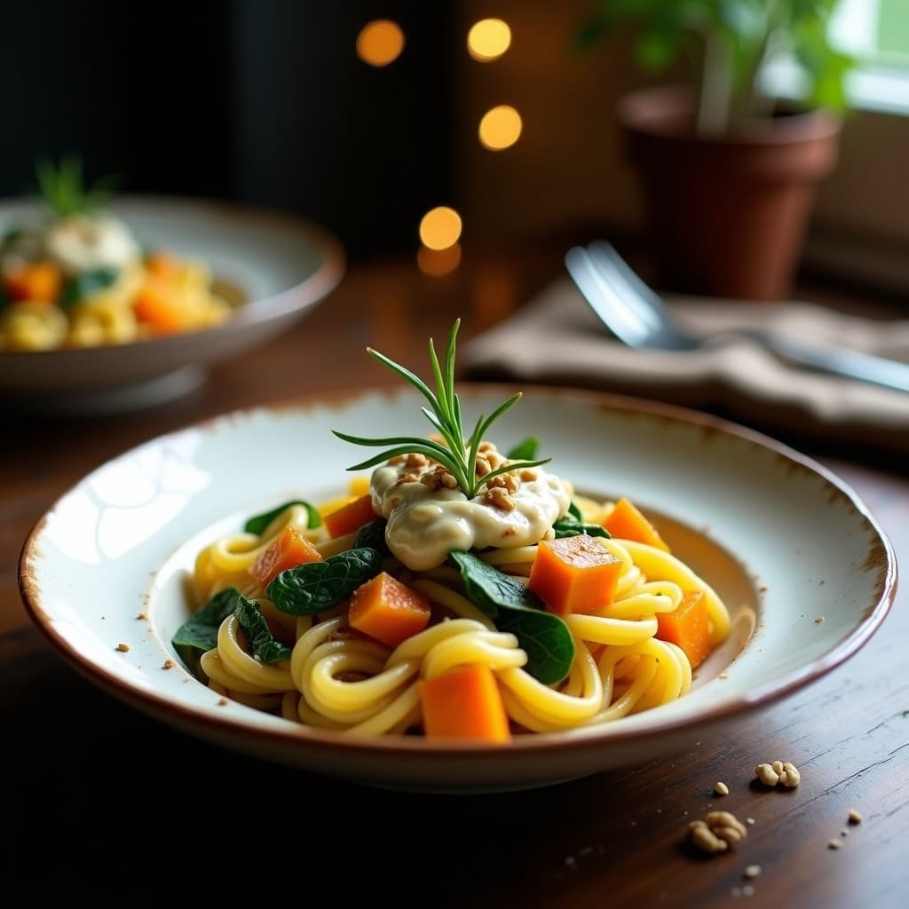 Pasta de Calabaza y Gorgonzola Vegano: Receta Italiana Sin Gluten en 20 Minutos