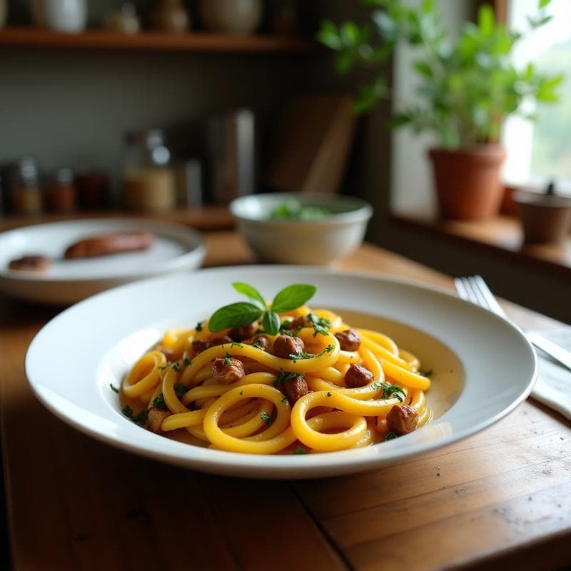Pasta de Calabaza y Nueces con Salsa de Salvia: Receta Italiana Keto Sin Harina en Thermomix
