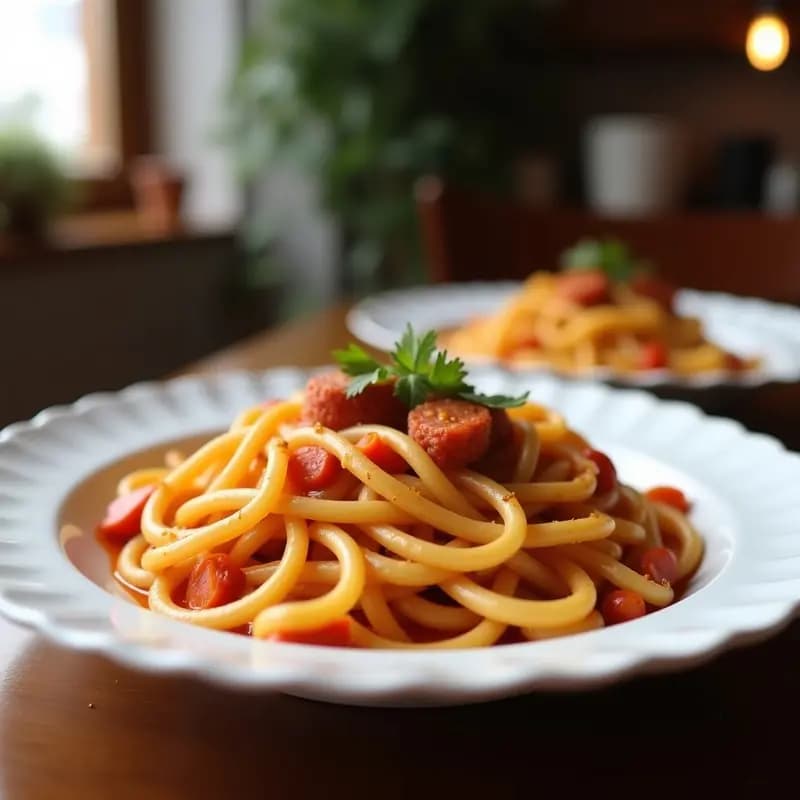 Pasta e Fagioli con Chorizo Ibérico: Receta de Invierno Italiana-Española en Olla Lenta