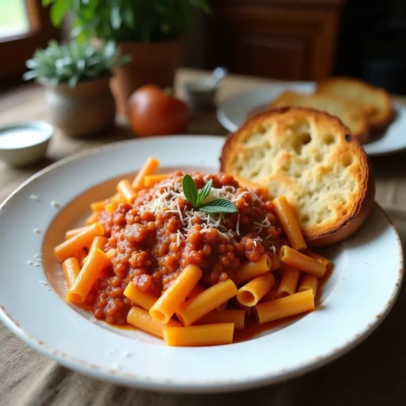 Pasta e Fagioli Italiana con Pan Integral: Sopas Espesas Tradicional