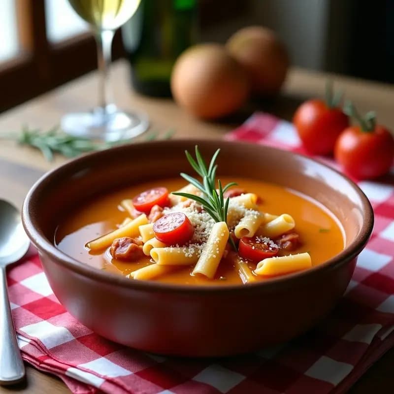 Pasta e Fagioli con Panceta y Tomates Secos: Receta Italiana en Olla Exprés y Alta en Fibra