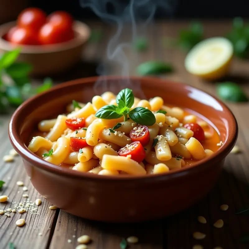 Pasta e Fagioli con Alcachofas y Tomate Seco: Receta Italiana Vegana en Olla Exprés