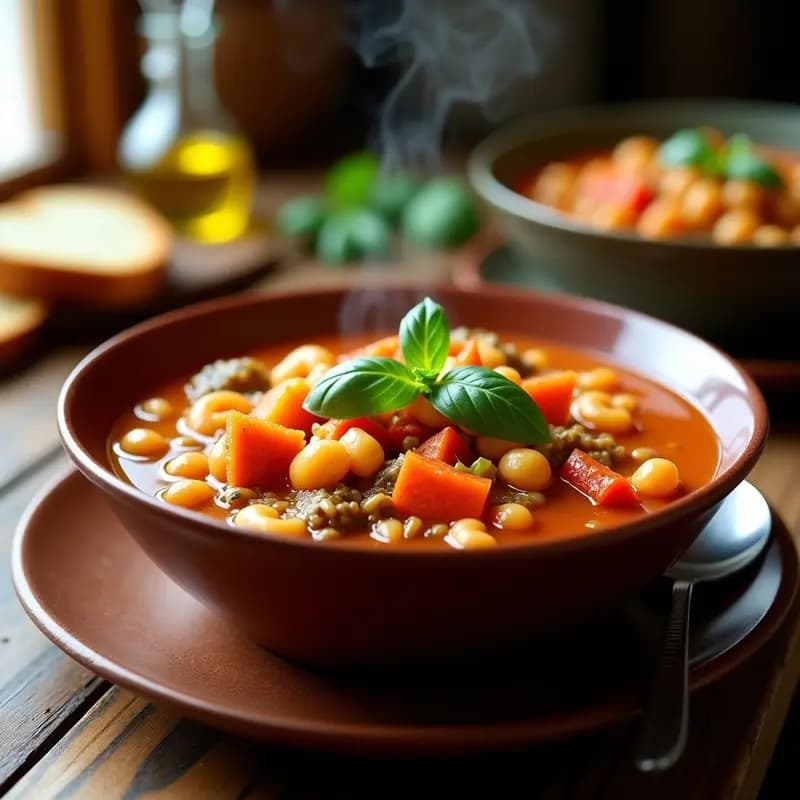 Pasta e Fagioli con Lentejas Rojas: Receta Italiana Vegana en Olla Rápida