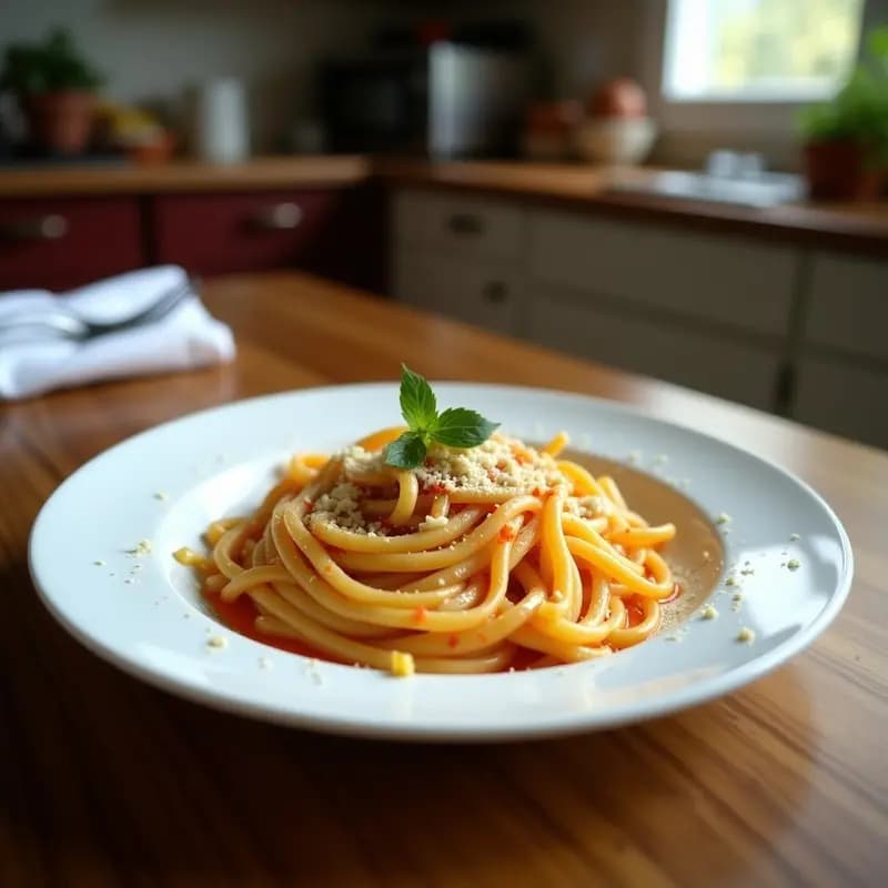 Pasta Fresca con Salsa de Nogera y Gorgonzola: Receta Italiana Alta en Proteína