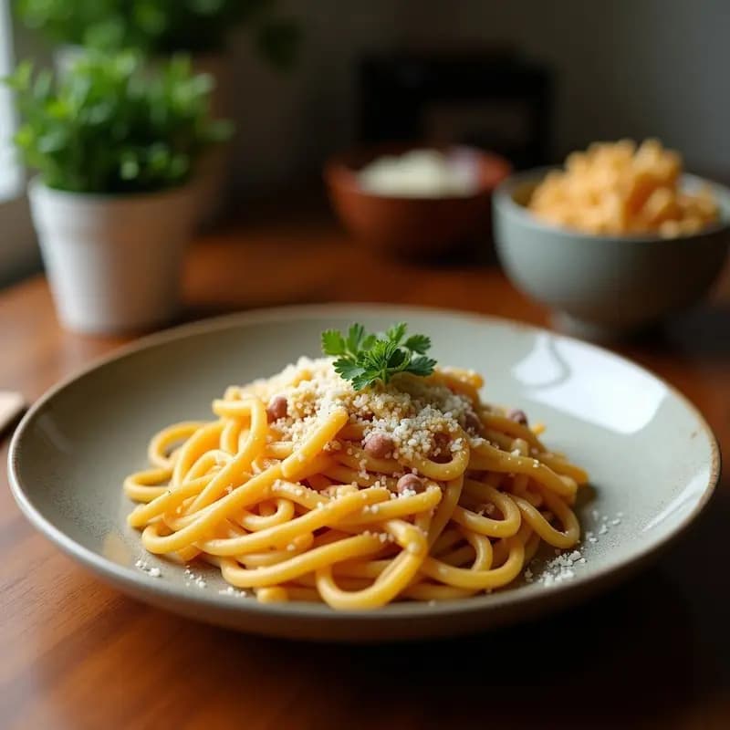 PHasta a la Huancaína con Lentejas y Queso Vegano: Receta Peruana Sin Lácteos en 25 Minutos