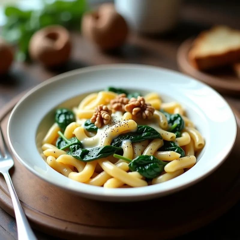 Pasta Integral con Espinacas y Gorgonzola: Receta Rápida en 20 Minutos con Toque Cremoso