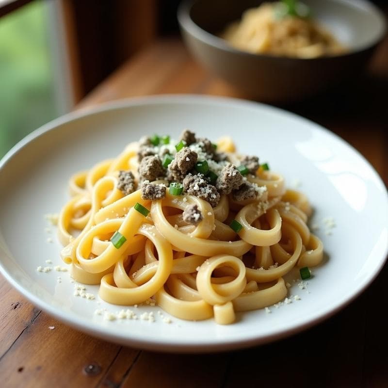 Pasta Integral con Trufa Negra: Receta Gourmet en Thermomix en 25 Minutos