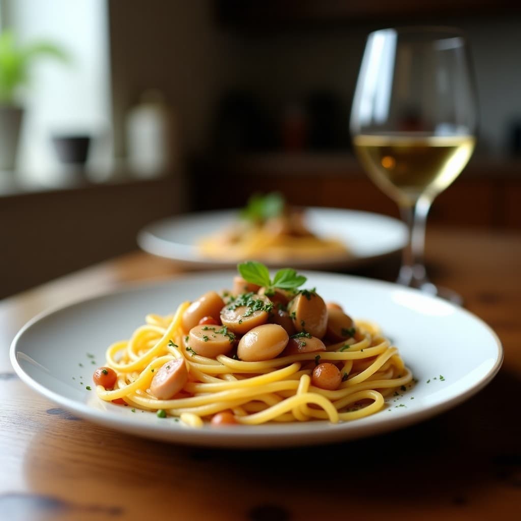 Pasta Zero de Konjac con Bolonesa de Lentejas y Champiñones: Receta Italiana Vegana y Sin Carbohidratos
