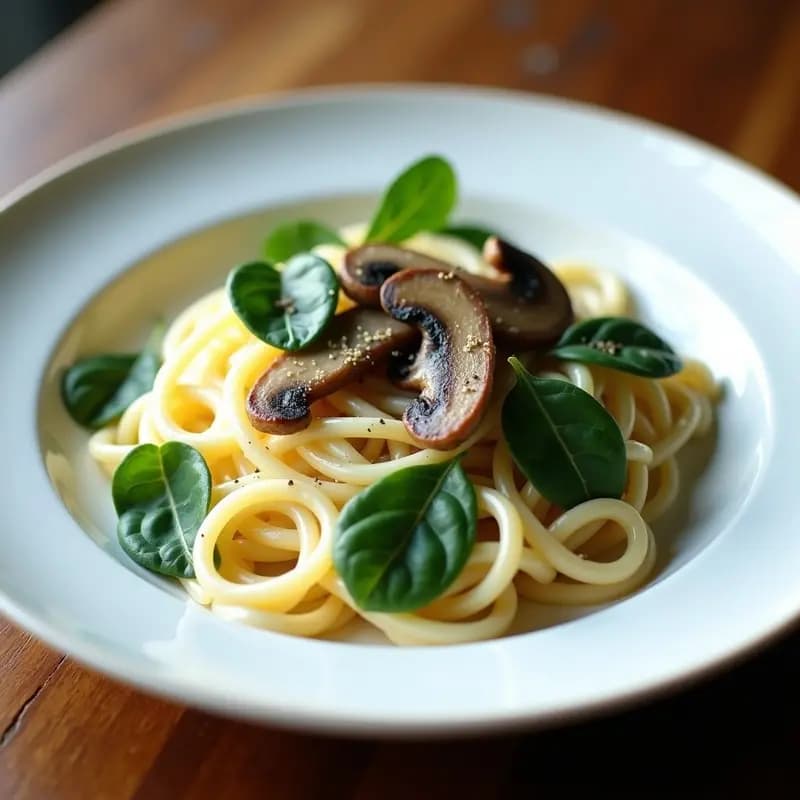 Pasta de Konjac con Salsa Alfredo de Anacardos: Receta Italiana Keto y Sin Lactosa