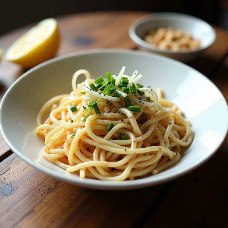 Pasta de Konjac con Salsa de Cacahuete y Limón: Receta Vegana y Baja en Calorías