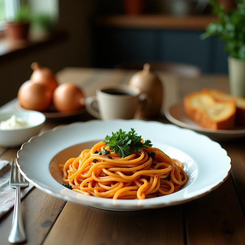 Pasta de Lenteja Roja con Pesto de Perejil y Ajo Negro: Receta Vegana y Sin Gluten