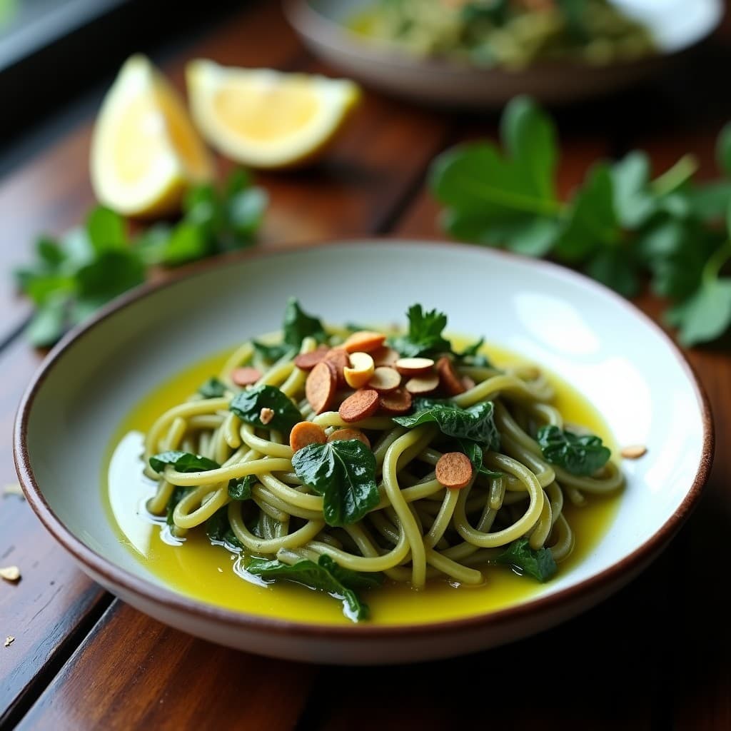 Pasta de Lentejas Negras con Salsa de Berros y Anchoas: Receta Italiana Alta en Hierro en Thermomix