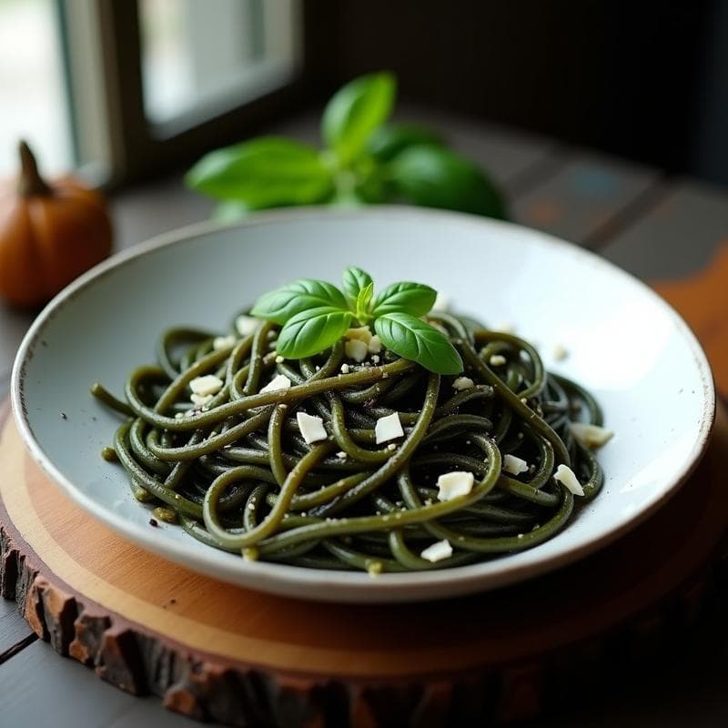 Pasta de Lentejas Negras con Pesto de Albahaca y Aceite de Trufa: Receta Italian Keto