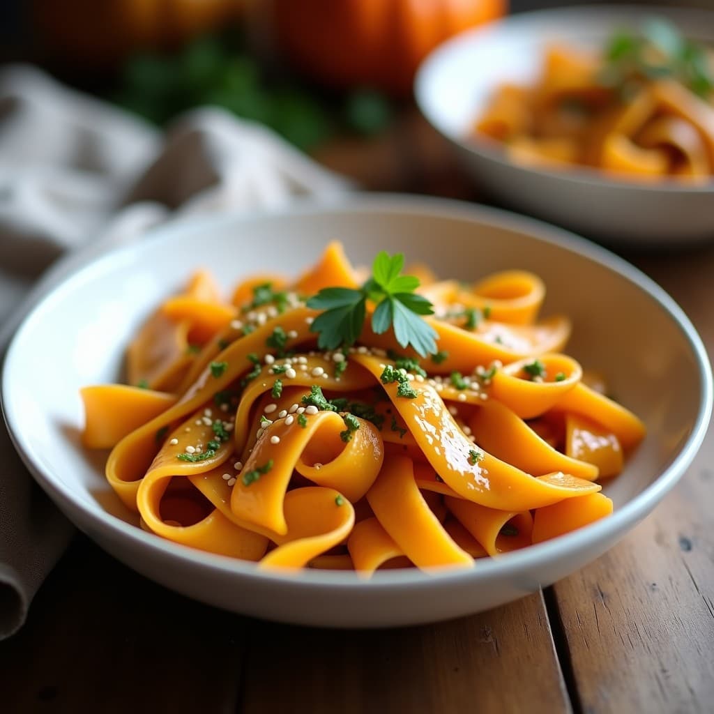 Pasta de Lentejas Negras con Salsa de Calabaza y Avenas: Receta Vegana y Sin Gluten
