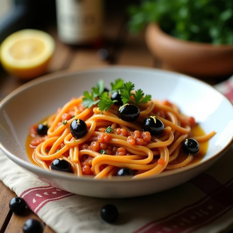 Pasta de Lentejas Rojos con Aceitunas Kalamata: Receta manifestación Griega en Thermomix
