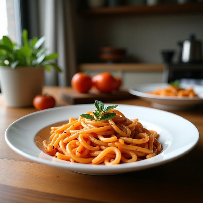 Pasta de Lentejas Rojas con Espárragos Blancos y Vinagreta de Mostaza: Receta Vegana en Thermomix