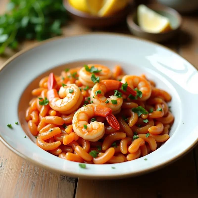Pasta de Lentejas Rojas con Gambas y Ajo: Receta en Airfryer Low Carb y Sin Gluten