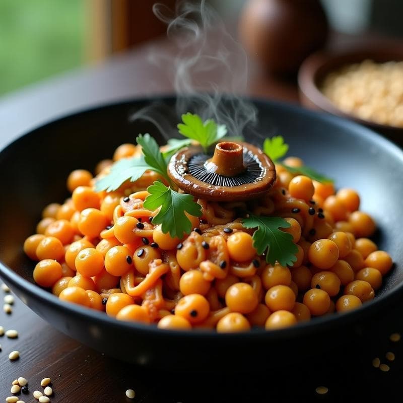 Pasta de Lentejas Rojas con Setas Shitake: Receta Vegana y Alta en Proteína en Thermomix