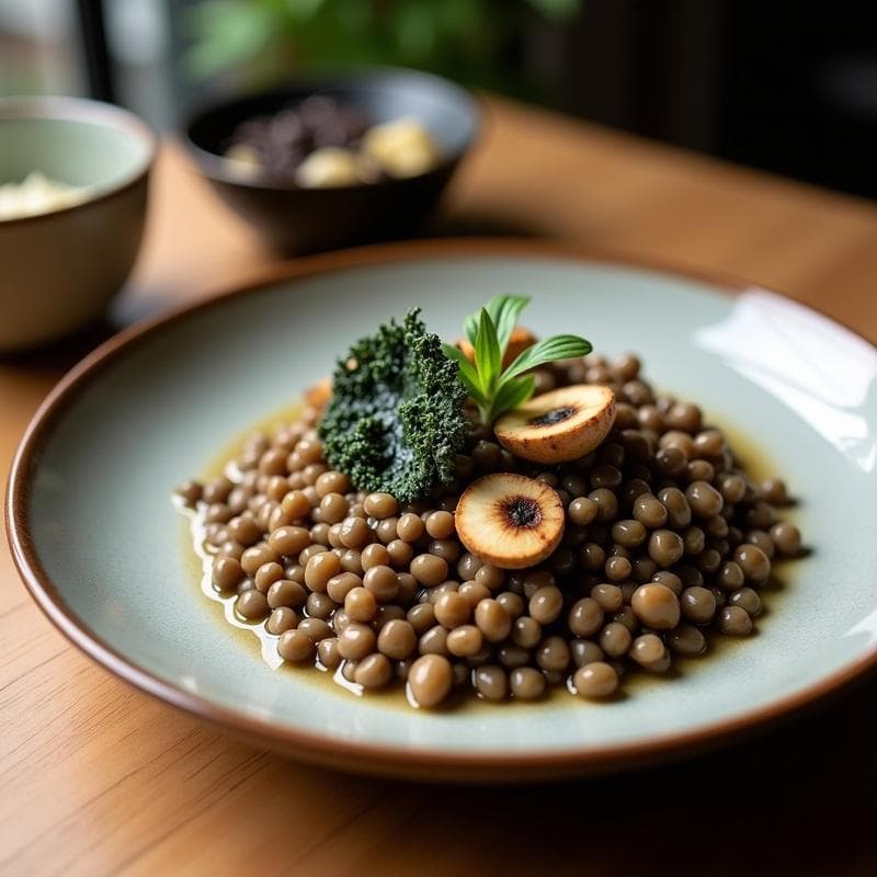 Pasta de Lentejas con Setas Shitake y Algas Nori: Receta Japonesa Sin Gluten